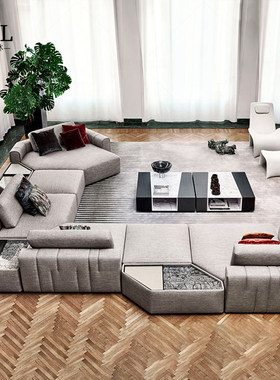Giorgetti轻奢棉麻布沙发Luxury Minimalist Sofa Customization