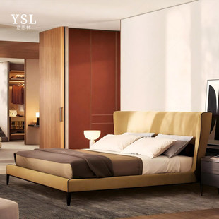 double minimalist bed北京 sized Poliform极简布艺软包床Small