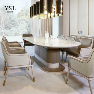 dining marble table style Ludovica老钱风餐桌Medieval