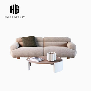 HEISHE VALLEY山谷沙发奶油风可拆洗小户型客厅雪尼尔绒布艺沙发