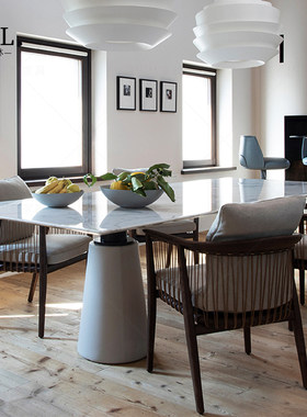 PoltronaFrau大理石餐桌Simple marble long dining table