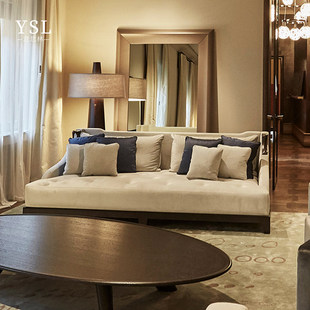 fabric Promemoria新中式 frame wood sofa上海工厂 沙发Solid