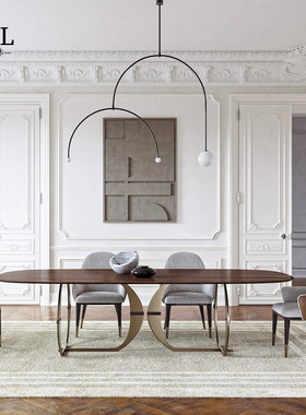Capital复古风高端餐桌Retro and simple long dining table