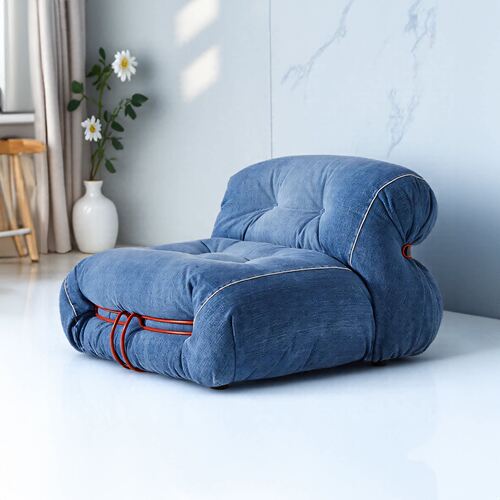 钢牙沙发中古风牛仔布休