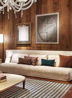 宾利Bentley中古风真皮沙发Small-sized living room sofa北京