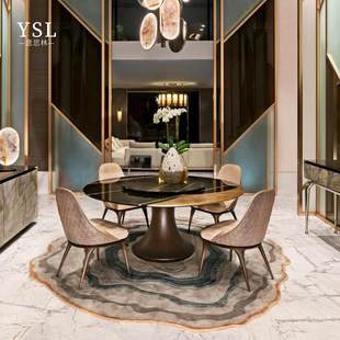 Dining Visionnaire大理石餐桌Luxury Round Marble Table Style