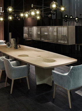 Giorgetti餐桌复古简约Retro marble dining table 北京上海定制