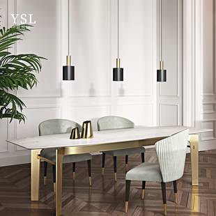 Dining Capital轻奢大理石餐桌Luxury Long Marble Table Style