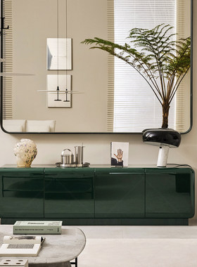 Meridiani奶油风电视柜实木简约烤漆别墅客厅家用落地边柜定制