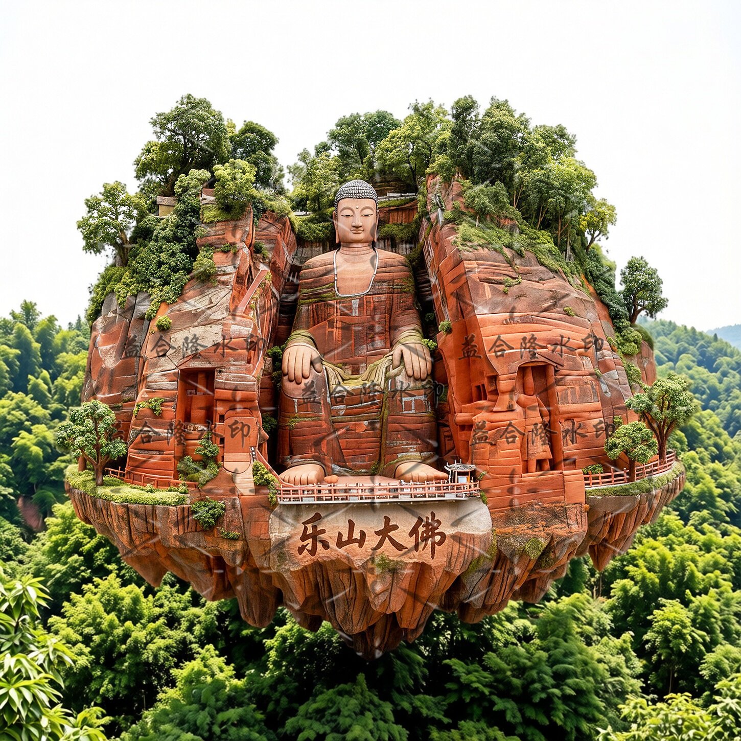 乐山大佛磁吸冰箱贴国风浮雕