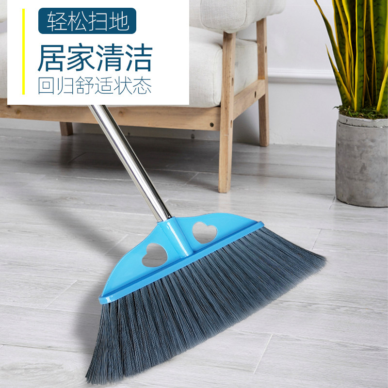 卧室细毛弹力丝加长不锈钢杆扫把