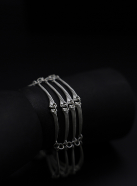 kammerhopa男女可925银做旧手链