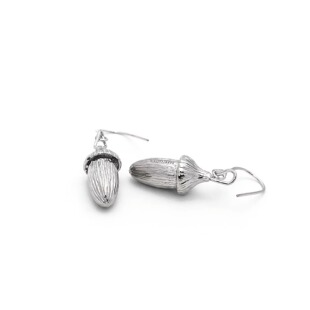 KAMMERHOPA 925银手工雕刻纹理松果耳坠小众银饰新品