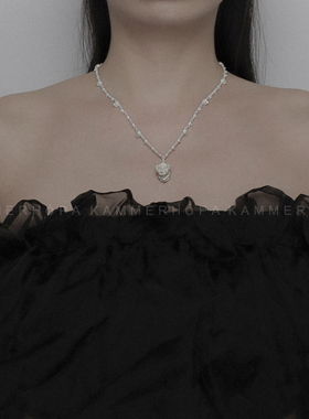 kammerhopa 设计师品牌925银项链骷髅头镶嵌水晶球项链项坠新款25