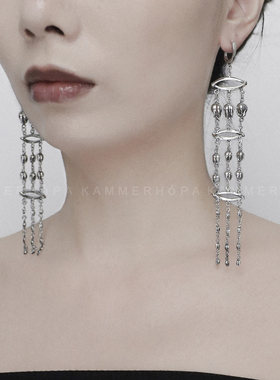 KAMMERHOPA设计师品牌骷髅渐变拼接复古纹样设计耳坠新品新古典