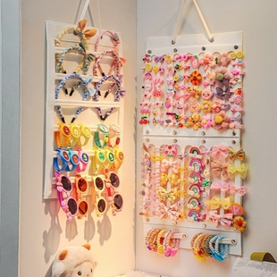 发夹收纳儿童发夹盒挂墙夹子女童宝宝卡子壁挂展示架神器发箍发饰