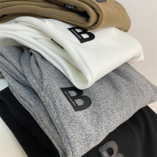 老爹裤 特价 子女束脚口宽松哈伦裤 休闲高腰毛呢直筒裤 春秋美式