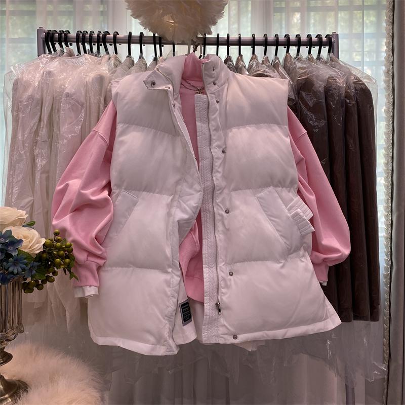 羽绒棉马甲女2024新款小个子