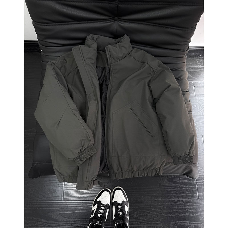 美式复古立领夹克棉服男款秋冬宽松休闲百搭cleanfit短款棉衣外套