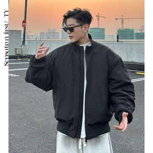 美式 男女同款 街头廓形蝙蝠袖 新款 棉服加厚 飞行员2025冬季 田野L