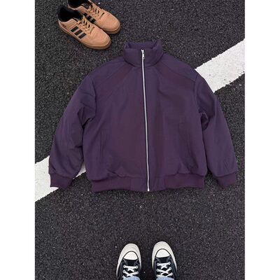 cleanfit美式短款飞行夹克棉服男款冬季斜切设计感bomber廓形棉衣