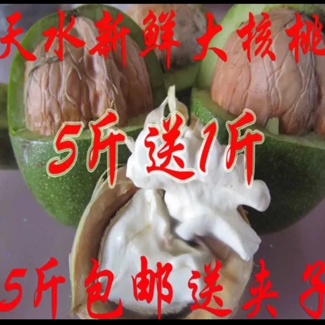 甘肃天水特产小吃新鲜水果天水湿核桃嫩核桃去青皮送新鲜上市发货图片