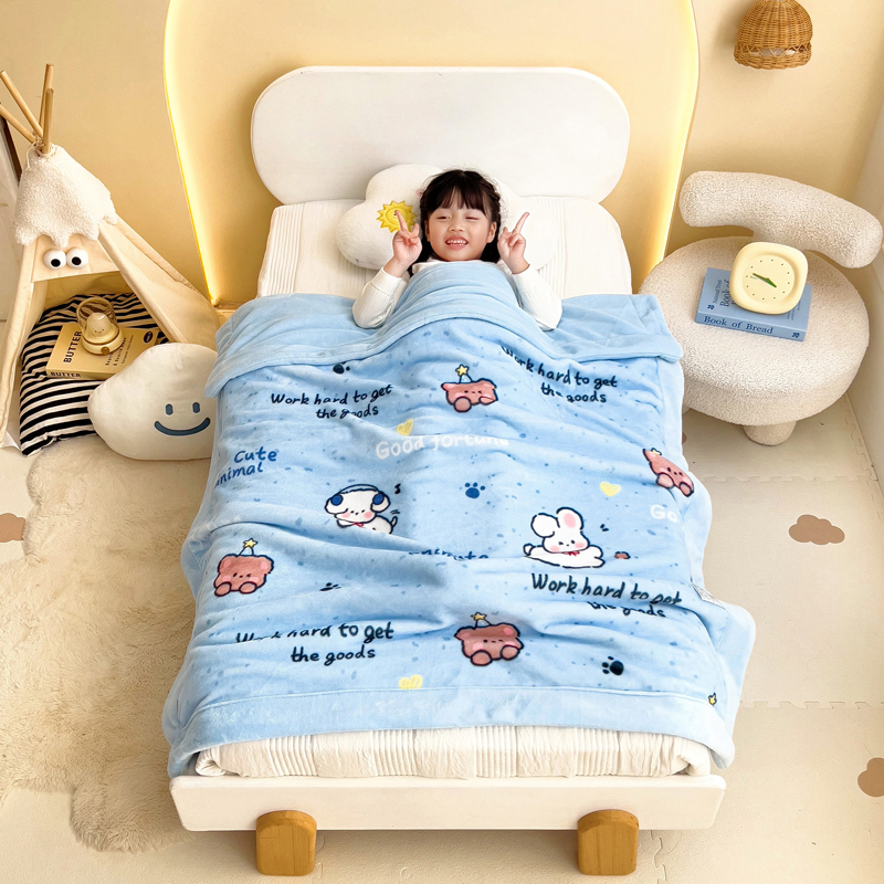 儿童毛毯加厚春秋冬盖毯子幼儿园午睡小学生小被子新生婴儿小被褥