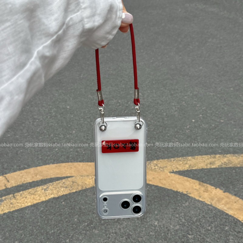 新款ins风马上OK喜庆支架壳小米17Pro手机壳适用红米turbo5max透明note15Pro手拎绳civi5Pro外壳带支架保护套