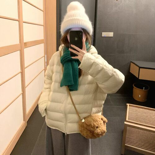 新款龟背轻薄排骨棉服女短外套