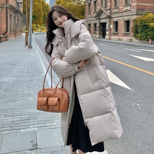 羽绒棉服女爆款2024年冬季新款韩系宽松中长款面包服加厚过膝棉袄