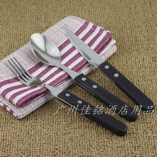 西餐牛排刀叉套装西餐具铁板烧专用牛排刀叉勺子三件套刀叉勺水果