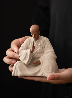 禅意摆设外贸人物装饰品茶道紫砂