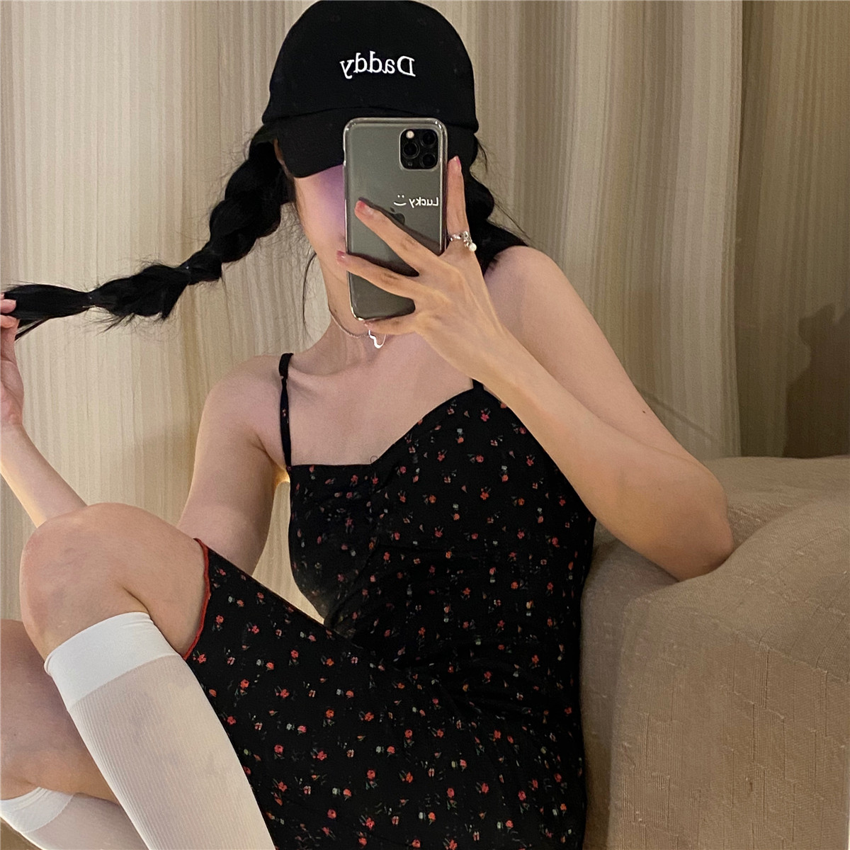 Two piece French sweet temperament dress