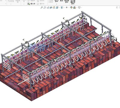 农场奶牛挤奶机设备制造工业3d solidworks模型图纸资料