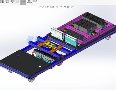 AGV自动搬运小车机械设计制造自动化solidworks工业模型图纸