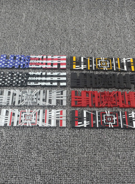 适用于特斯拉model3/Y/S/X车标PLAID后尾标个性改装金属格子车贴