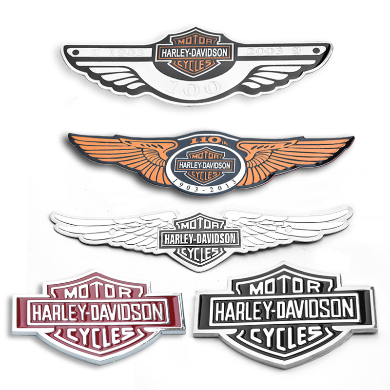 汽车 摩托车车贴哈雷100 110周年纪念标志金属车标HARLEY个性贴标