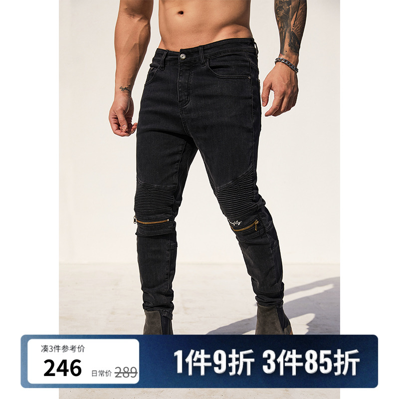 bluesfly美式复古牛仔裤水洗耐磨