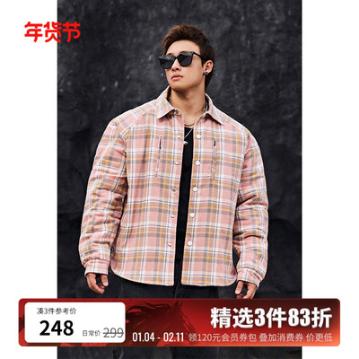 BLUESFLY格子衬衫运动开衫外套男