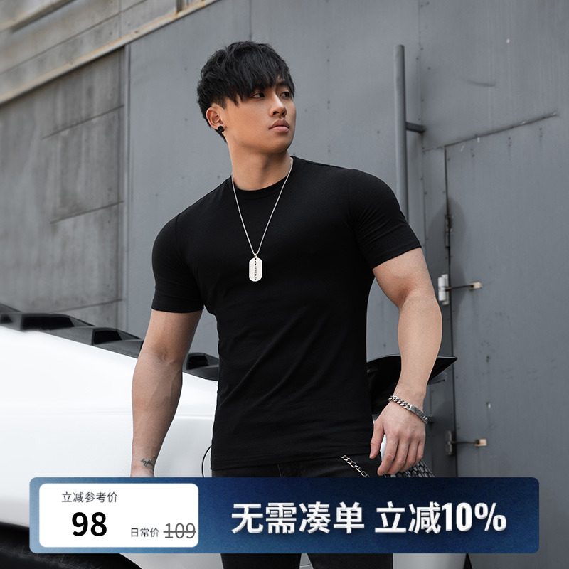 销量1W+吸湿排汗短袖健身t恤