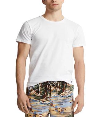 美国代购RL男装polo小马标圆领短袖T恤tee打底衫6件白色黑色套装