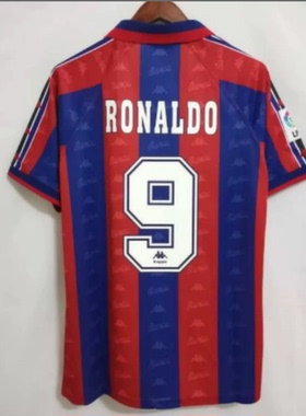 96 97 Retro Home Barcelona GUARDIOLA RONALDO Soccer Jerseys
