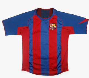04-05 Barcelona MESSI Xavi Ronaldinho Classic Jersey