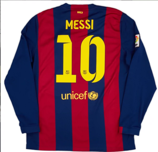 14 15 Retro Barcelona Long SUAREZ MESSI XAVI Soccer Jerseys