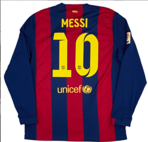 14 15 Retro Barcelona Long SUAREZ MESSI XAVI Soccer Jerseys