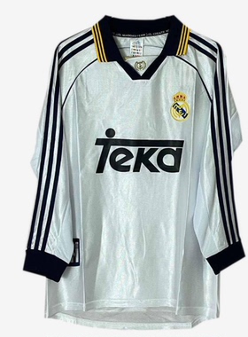 98 00 Retro Real Madrid Long HIERRO GUTI RAUL Classic Jersey