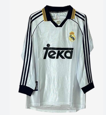 98 00 Retro Real Madrid Long HIERRO GUTI RAUL Classic Jersey