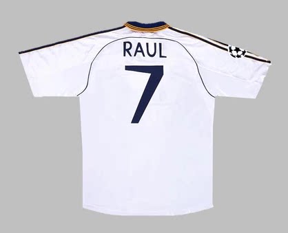 98 00 Real Madrid Redondo RAUL Vintage Classic Soccer Jersey