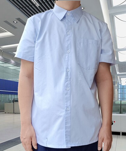 短袖衬衫工作服爱衣艺职业装男装