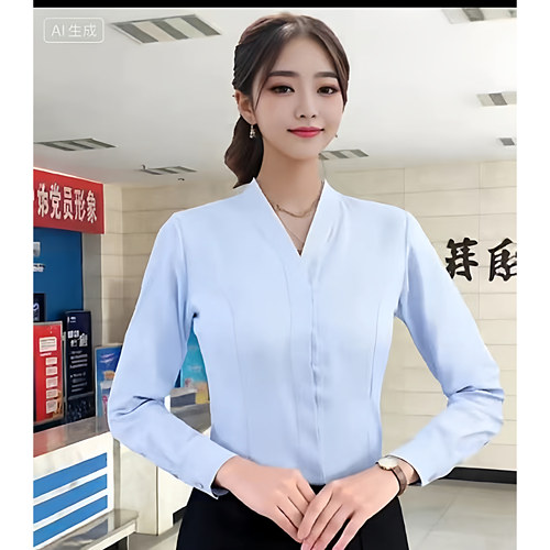 移动工作服制服工装长袖衬衫包邮